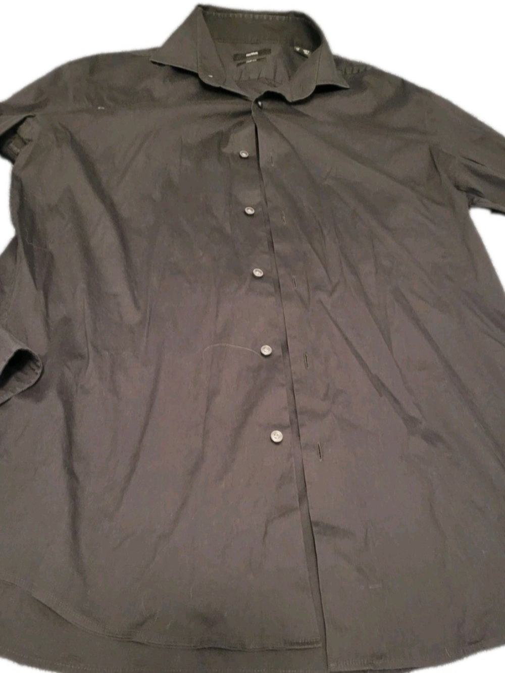 BOSS Hugo Boss Jason Men’s 17 43 Black Slim Fit Stretch Shirt Made in Italy